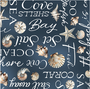 COASTAL ESCAPE WORDS DARK BLUE