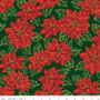 POINSETTIAS AT CHRISTMAS MAIN GREEN FOIL