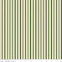 POINSETTIAS AT CHRISTMAS STRIPE GREEN FOIL
