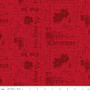 POINSETTIAS AT CHRISTMAS TEXT RED