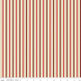 POINSETTAS AT CHRISTMAS STRIPE RED FOIL