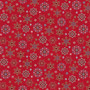 NORDIC HOLIDAY VILLAGE SNOWFLAKES RED MULTI