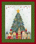 NORDIC HOLIDAY VILLAGE TREE PANEL