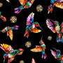 FLIGHT OF THE HUMMINGBIRDS - HUMMINGBIRDS - BLACK