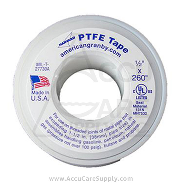 TEFLON TAPE 1/2  X 520  WHITE :c144