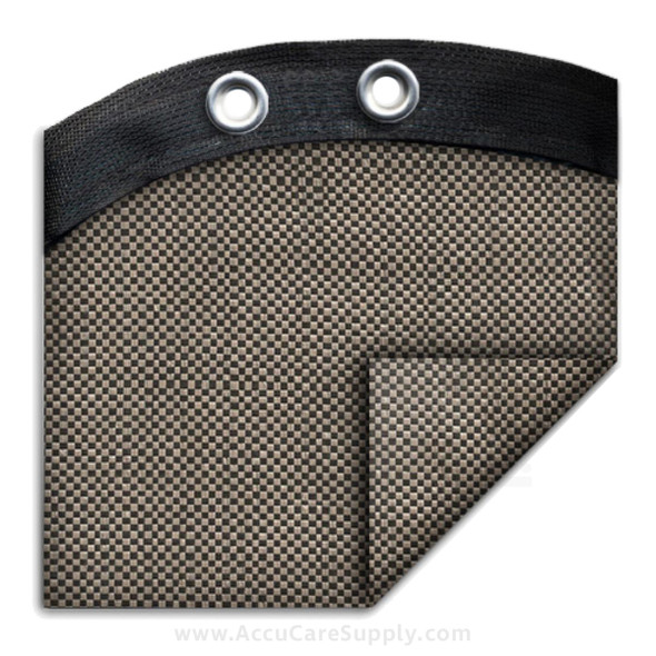 12x24 OVAL MESH TAUPE/BLACK COVER 4'OVLP