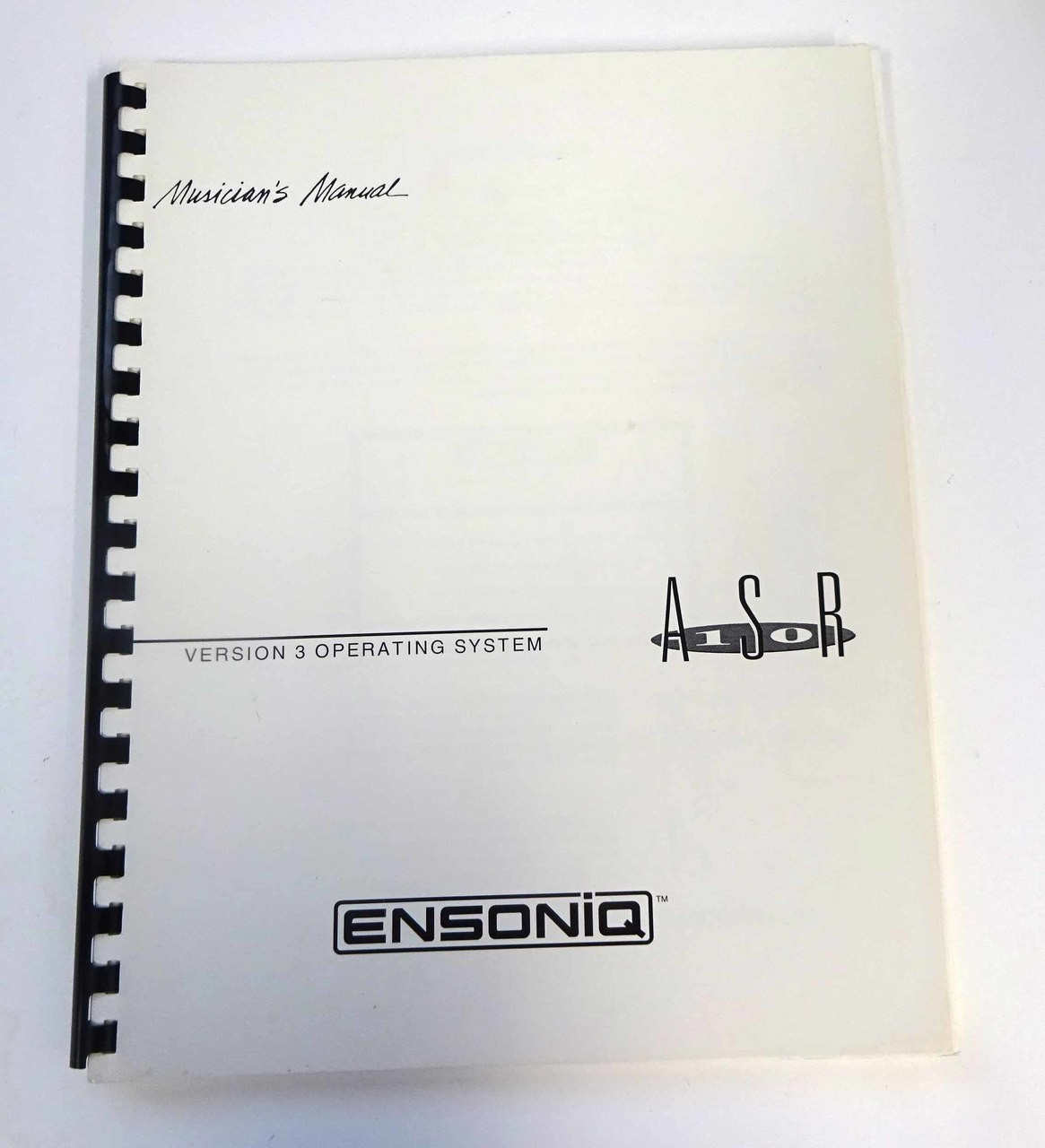 Ensoniq ASR-10 Version 3 Musicians Manual