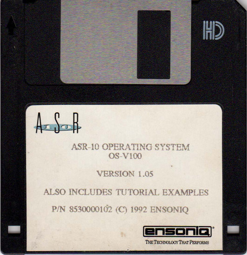 Ensoniq ASR 10 Operating System Disk v 1.05 OS boot