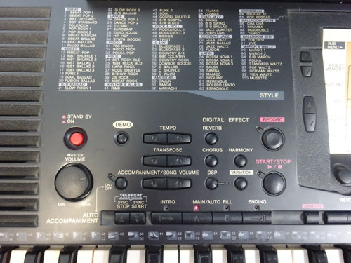 yamaha psr 520 display