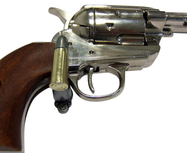Denix M1873 Colt 45 Peacemaker Fast Draw Replica Cap Gun Nickel