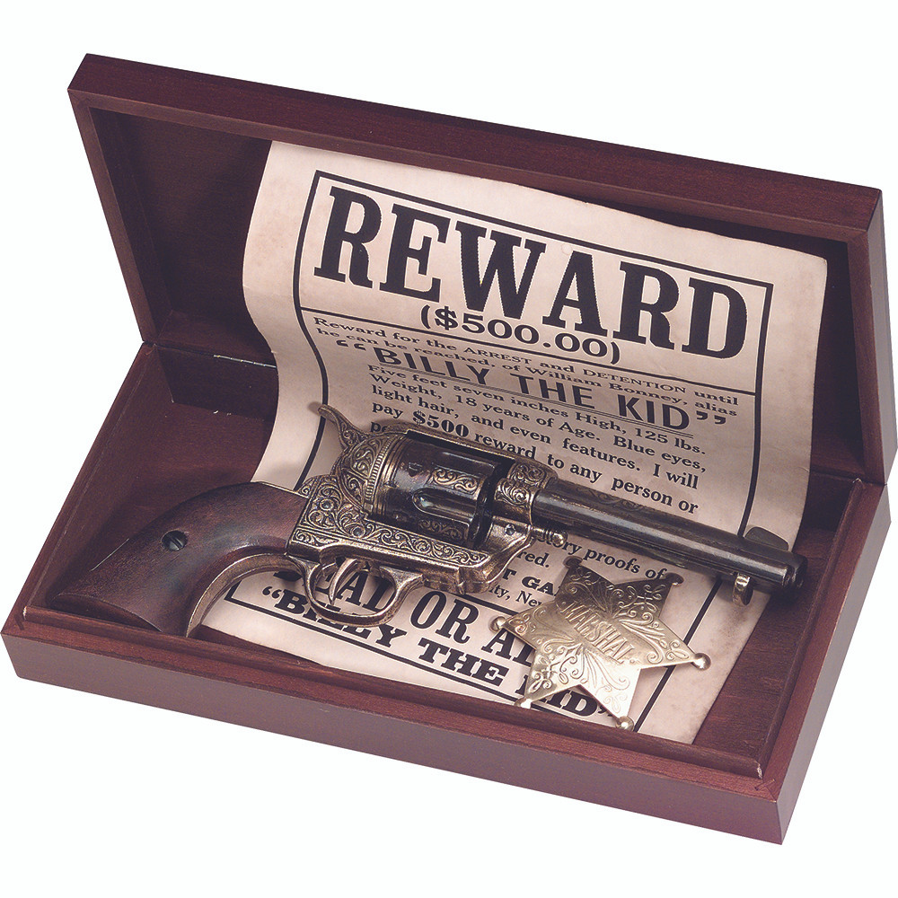 Old West Billy The Kid Replica Boxed Pistol Set