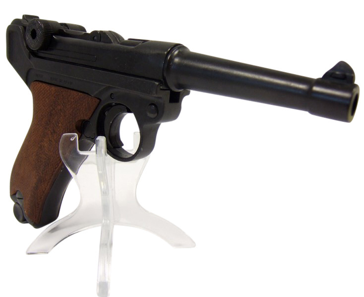 Denix WWII German Luger Parabellum P-08 Replica Pistol Wood Grips