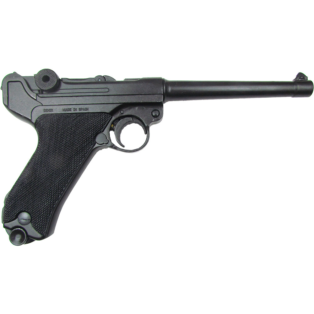 Luger P08 セミオートマチックガスピストル Denix WWII German Naval Luger P-08 Replica Pistol Black Grips