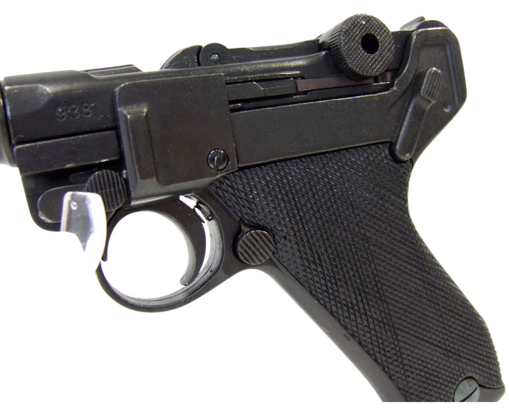 Denix WWII German Naval Luger P-08 Replica Pistol Black Grips