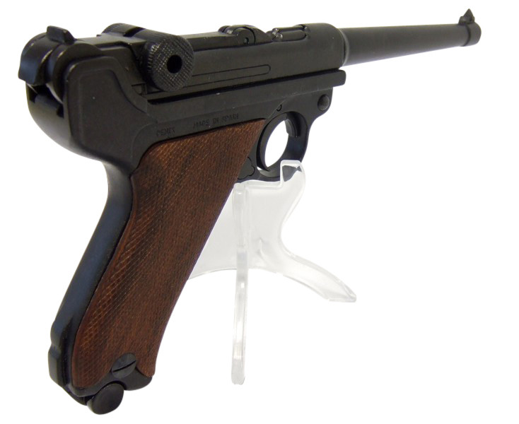 Denix WWII German Naval Luger P-08 Replica Pistol Wood Grips