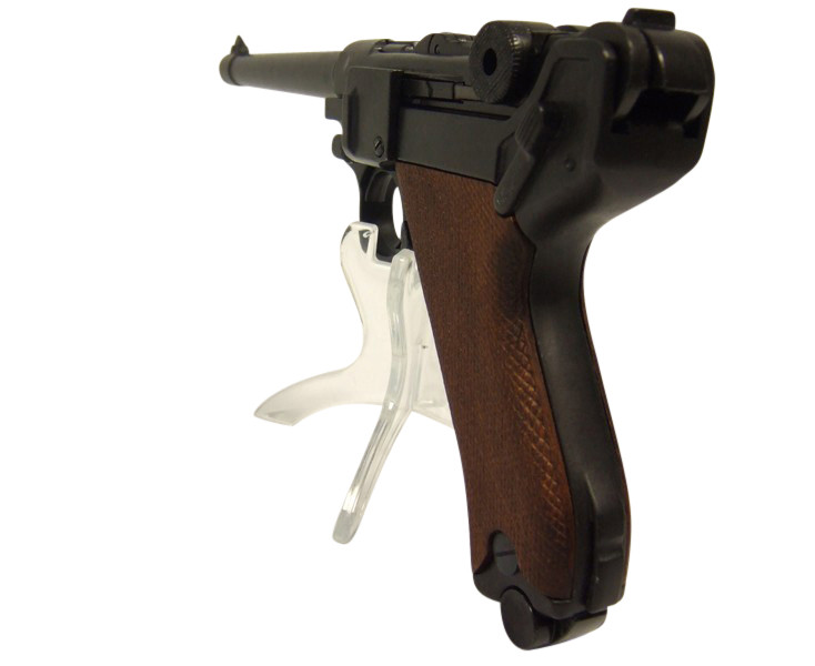 Denix WWII German Naval Luger P-08 Replica Pistol Wood Grips