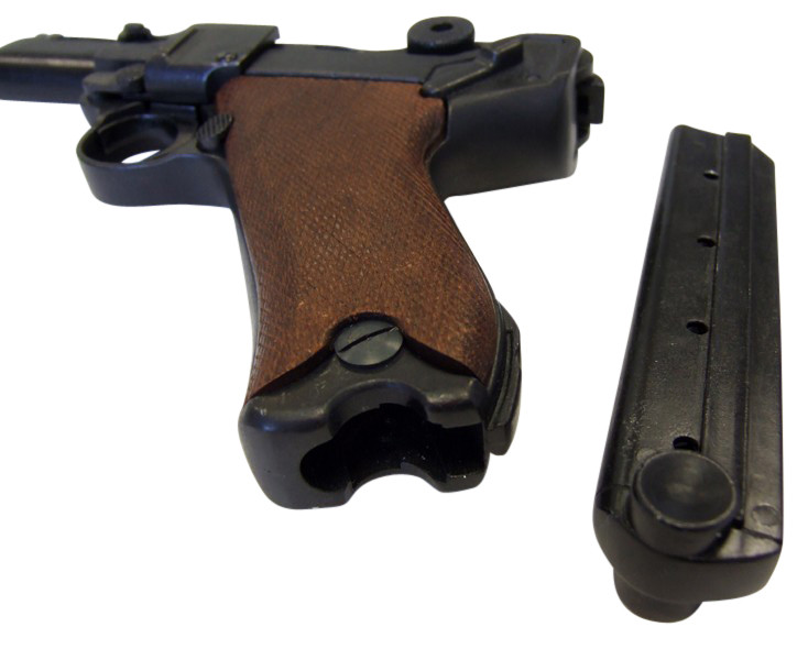 Denix WWII German Artillery Luger P-08 Replica Pistol Wood Grips