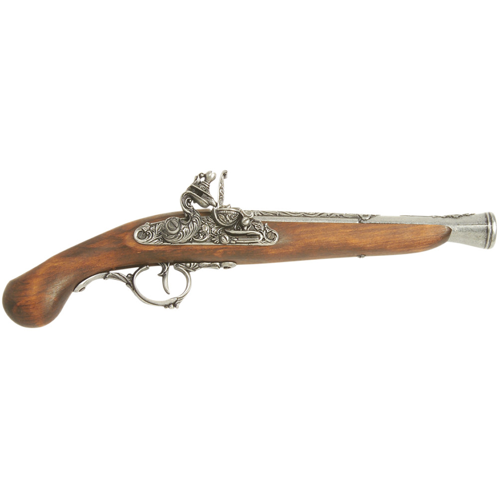 Early 18th Century German Replica Flintlock Pistol Antique Gray Early 18th Century German Replica Flintlock Pistol Antique Gray