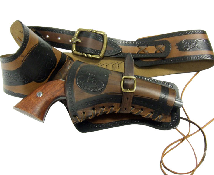 Denix Western Leather Holster with Replica Bullets