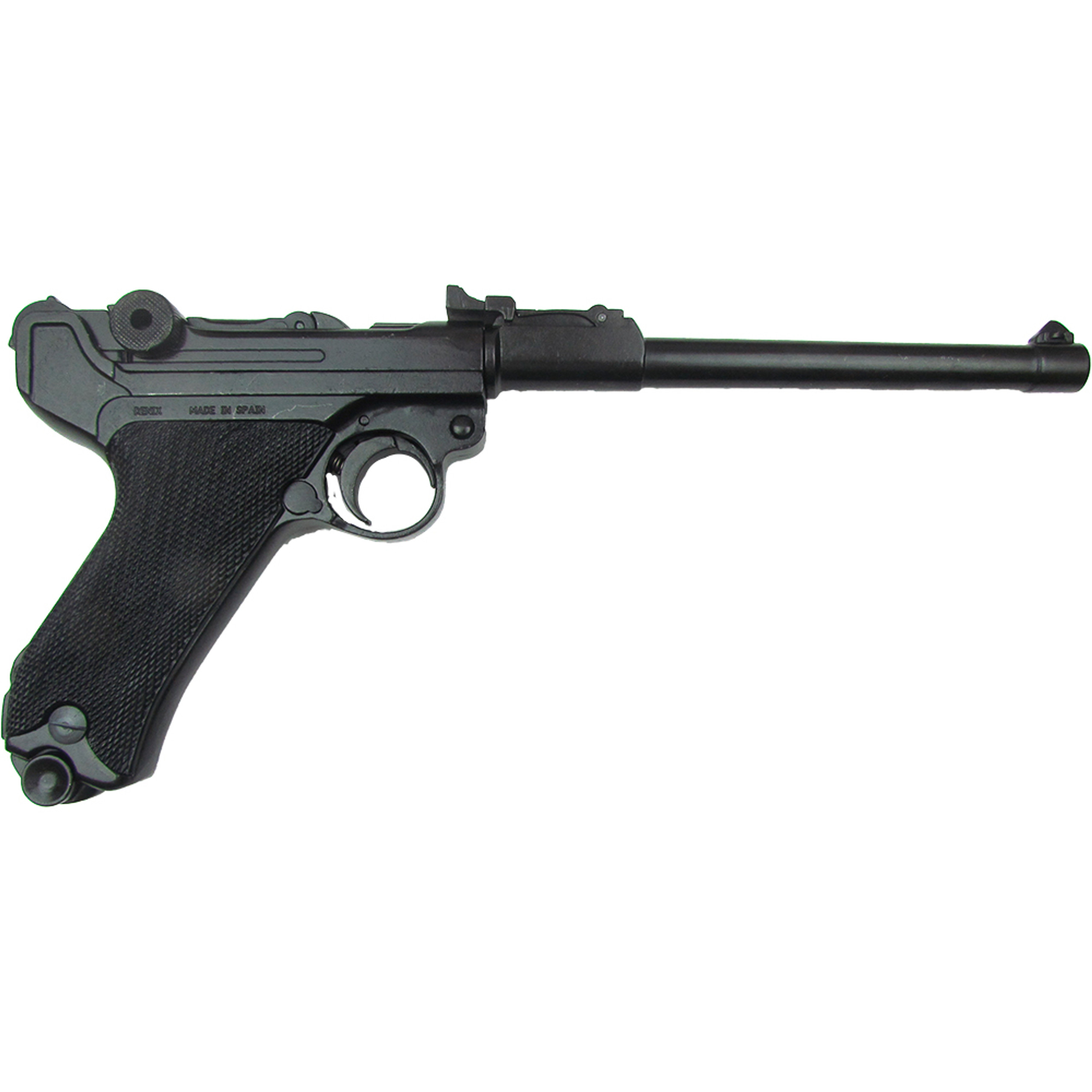 Denix Wwii 1896 Mauser Broomhandle Replica Pistol Laquered Wood Grips 4023