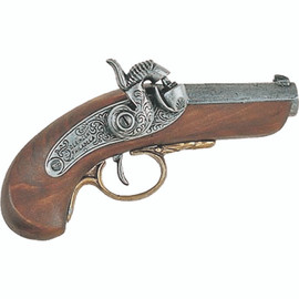 Denix Derringer 1850 Replica Cap Gun in Gray Finish