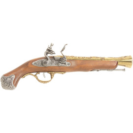 18th Century English Flintlock Blunderbuss Pistol Replica Brass