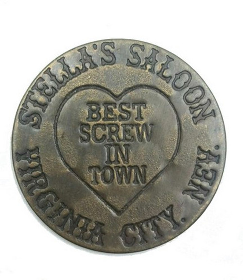 Stellas Saloon Solid Brass Brothel Tokens Main Image
