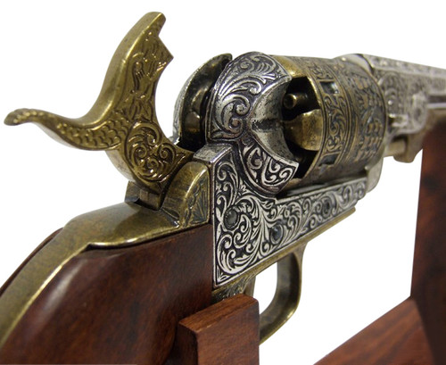 Denix Civil War M1851 Engraved Naval Replica Revolver Alt Image 2
