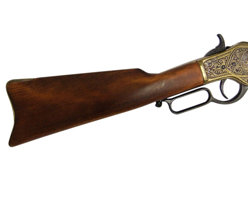 Winchester M1873 Engraved Lever Action Replica Rifle Gold