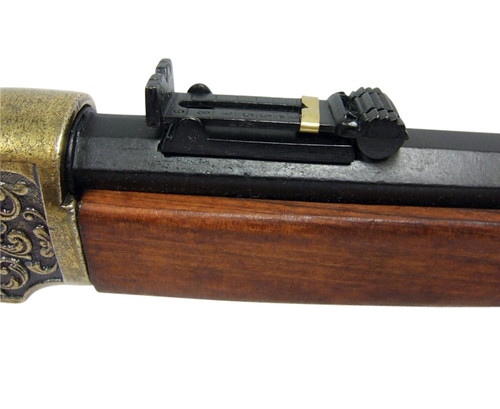 Winchester M1873 Engraved Lever Action Replica Rifle Gold