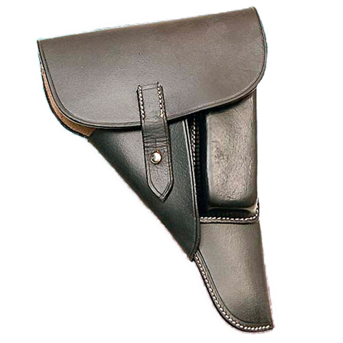 SS Soft Shell P-38 Holster - Black Leather Main Image