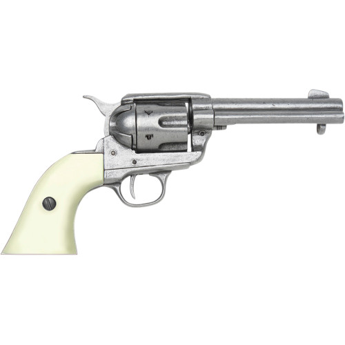 Denix Western M1873 Replica Revolver - Ivory Finger Groove Grips Main Image Denix Western M1873 Replica Revolver - Ivory Finger Groove Grips Main Image