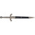 King Arthur Style Dagger Replica: Antique Silver Finish with Dark Scabbard Alt Image 1