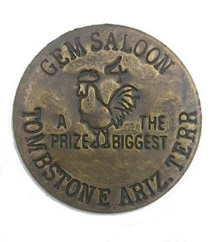 Gem Saloon Solid Brass Brothel Tokens Main Image