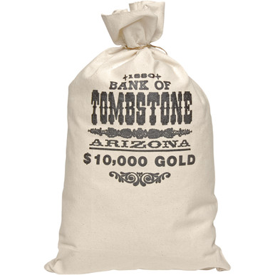 Old West Bank Of Tombstone Money Bag - ReplicaWeaponry.com