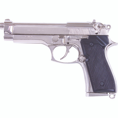 M92 Berretta 9mm Military Model Replica Pistol Nickel