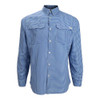EAG Elite Button Down Big Blue Long Sleeve Fishing Shirt-Blue Gingham
