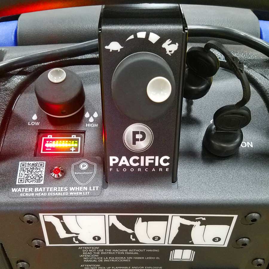 Pacific S-24XM Scrubber Controls Close-Up