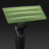 IPC Eagle Cleano indoor window cleaning tools shown in multiple sizes, featuring ergonomic handles, microfiber pads, and lightweight telescopic poles for chemical-free high-reach surface cleaning. Close up of green pad.