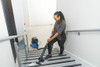 NaceCare CTB 370NX battery spot extractor cleaning carpeted stairs with cordless extraction wand