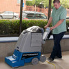 EDIC Supernova carpet extractor with lift-off recovery buckets removed for easy dumping