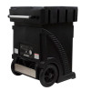XPOWER AP-2500D commercial HEPA air scrubber back angle view with integrated wheels, cord storage, and negative air exhaust outlet