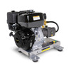 Karcher Teton Series skid-mounted cold water gas pressure washer with commercial engine, brass pump, and modular steel skid base