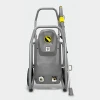 Karcher HD Mid Class Cage electric cold water pressure washer with EASY!Force trigger gun, spray lance, wheels, and protective cage frame on a white background.