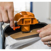 TASKI AERO BP fleece vacuum bag installation showing quick access and hygienic replacement system