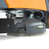 TASKI swingo XP-R dual disc scrub system showing brush and cleaning deck underside