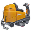 TASKI swingo 4000 ride-on scrubber side angle highlighting compact maneuverability and industrial build design