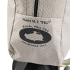 Close-up detail of the NSS Model M-1 “PIG” industrial vacuum bag showing Toledo, Ohio USA branding and durable cloth filter bag construction.
