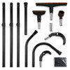 Vacuum extension wands, curved tubing, brushes, and accessory components included with the NSS Model M-1 PIG industrial vacuum cleaner.