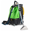 NSS Rally 1200 commercial extractor with stainless steel carpet wand and hose assembly on a white background. Adjustable 400–1200 PSI extractor for carpet cleaning, tile restoration, and hard surface maintenance.